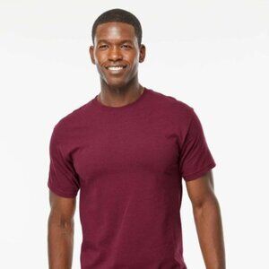NEW M&O Men's 3-Pack Gold Soft Touch T-Shirt Burgundy